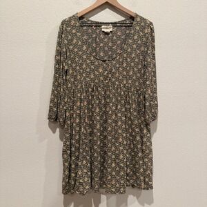 ralph lauren denim & supply floral button babydoll dress NWT Ralph Lauren Denim & Supply Tan Floral Babydoll Dress XS